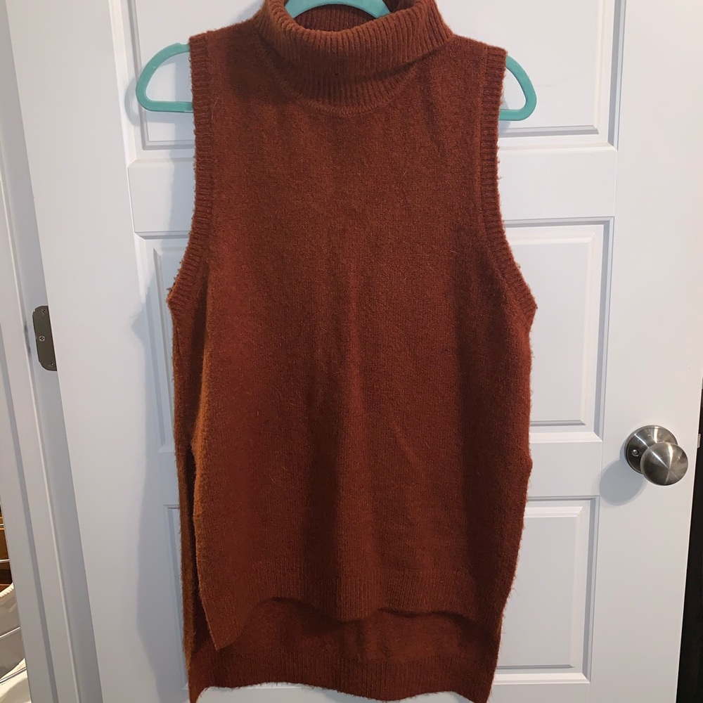 Tunic Turtleneck Tank Top Sweater